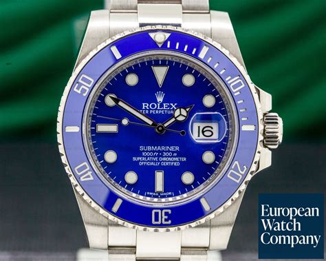 white gold rolex blue face